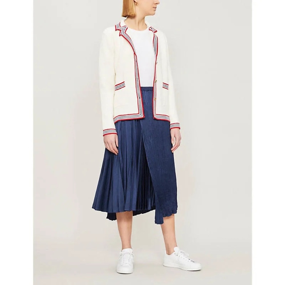 Sandro Nautical Style Cardigan in white size 0/XS - Picture 6 of 11